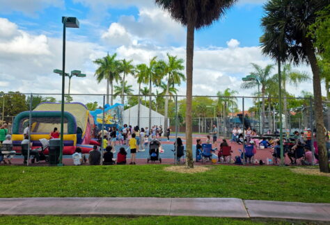 2026 easter egg hunt and food trucks bounce houses crowd