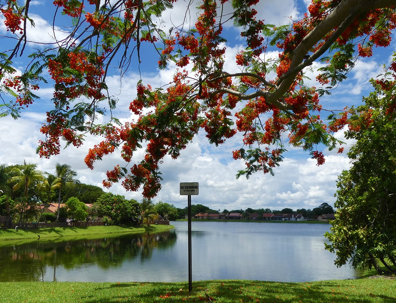 Home 12 Lake side view at Garden Homes
