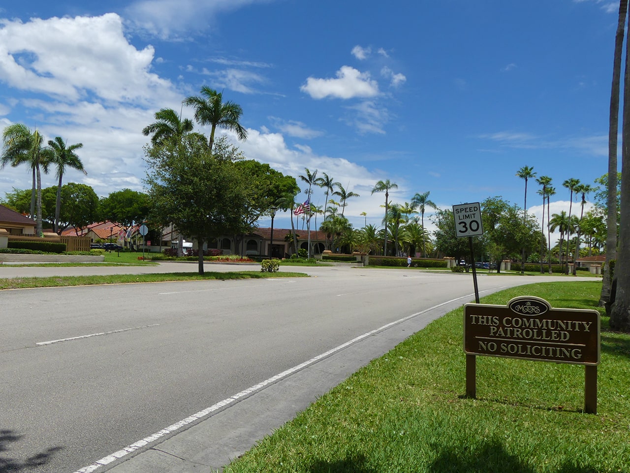 Sign on Mediterranean Blvd.
