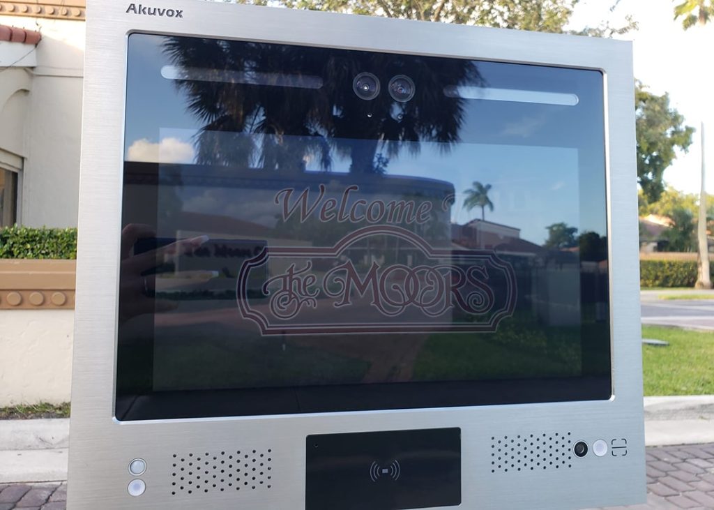 Smart easy access at our gates 2 Akuvox SmartPlus intercom at the south gate