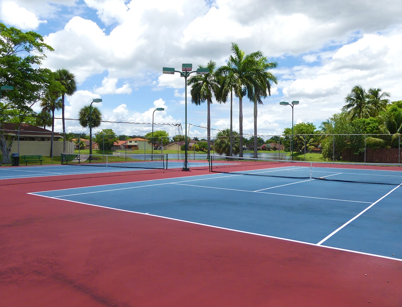 Tennis courts at the Moors club center
