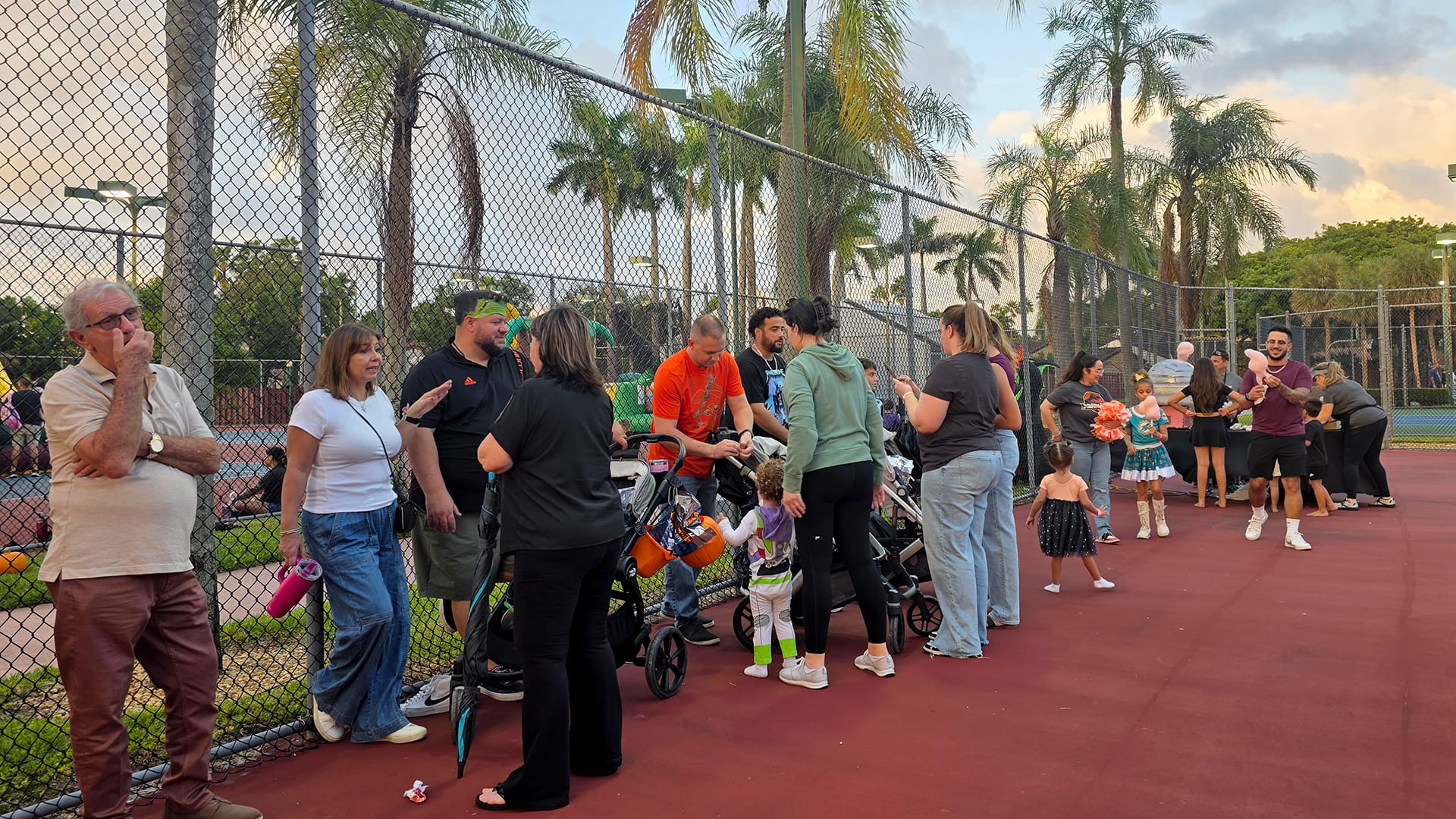 Families enjoying the event